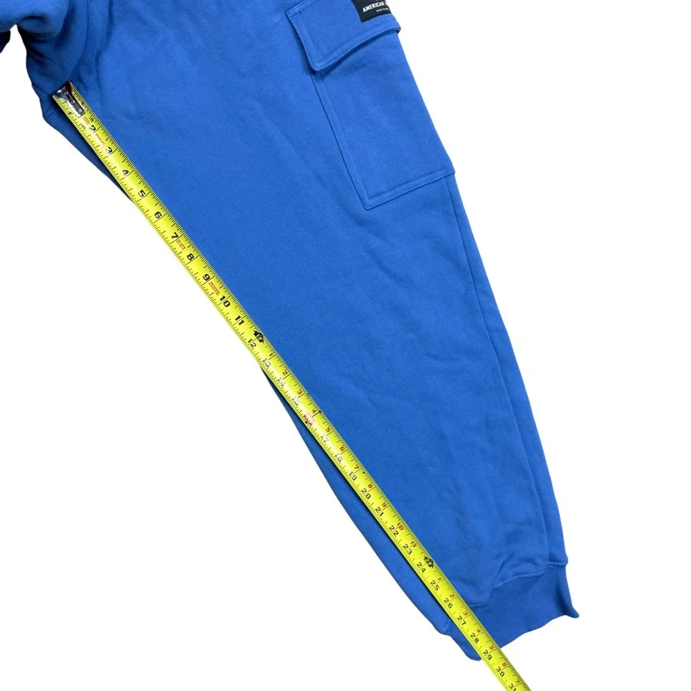 NWOT American Giant Men's Cargo Jogger XL Bright Cobalt Blue Sweatpants - Picture 11 of 12